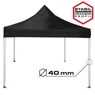 Foldable Pavilion / Tent, 40 mm Hexagon Pillars, w/o Logo, 3x3 m