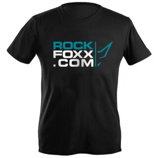 ROCKFOXX™  T-Shirt MEN schwarz, großes Logo, Größe XL