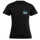 ROCKFOXX U-Neck T-Shirt LADIES schwarz, kleines Logo