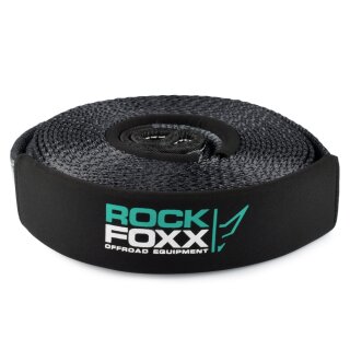 ROCKFOXX Cecovery Belt Kinetic Offroad Towing Belt 9 m Breaking Load 8t Recovery Rope