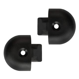 End fitting for airline rail, round, set of 2