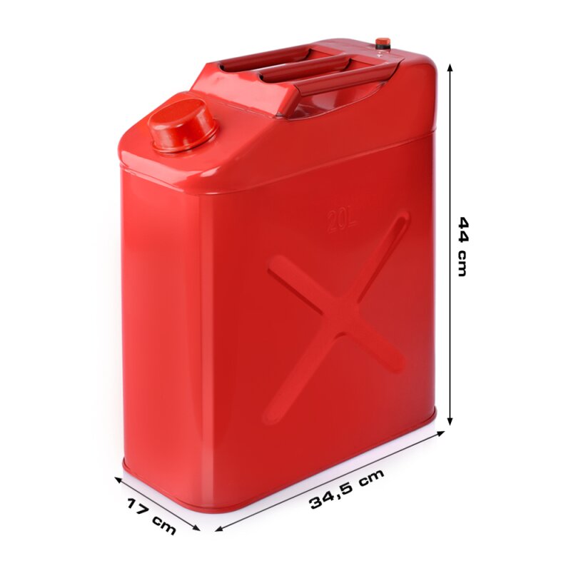Benzinkanister Edelstahl, vertikal, rot, 20 Liter, € 139,00