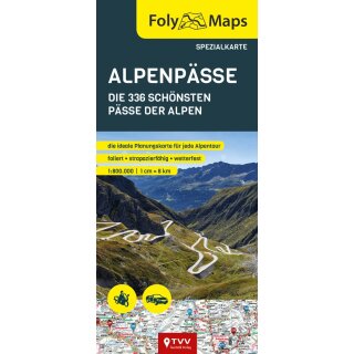 FolyMaps Alpenpässe  - Spezialkarte 1:800 000