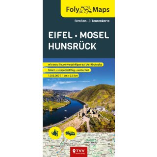 FolyMaps Eifel Mosel Hunsrück - Straßen- und Tourenkarte 1:250 000