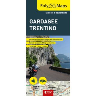 FolyMaps Gardasee Trentino  - Straßen- und Tourenkarte 1:250 000