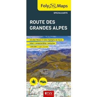 FolyMap Route des Grandes Alpes  - Spezialkarte 1:250 000