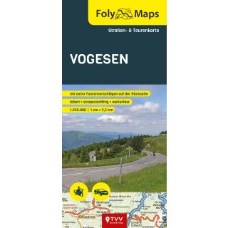 FolyMaps Vogesen - Straßen- und Tourenkarte 1:250.000