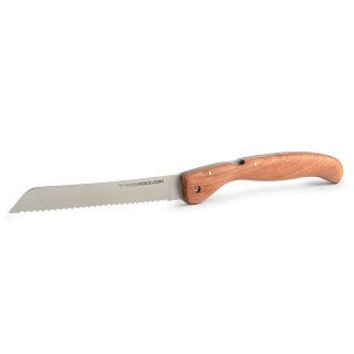 FOXXKNIFE Foldable Breadknife, 18.5 cm Blade, Laser Engraving Possible
