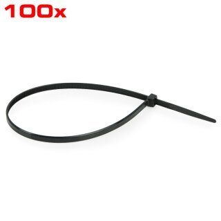 cable ties in black, 400 mm, 100 pcs.
