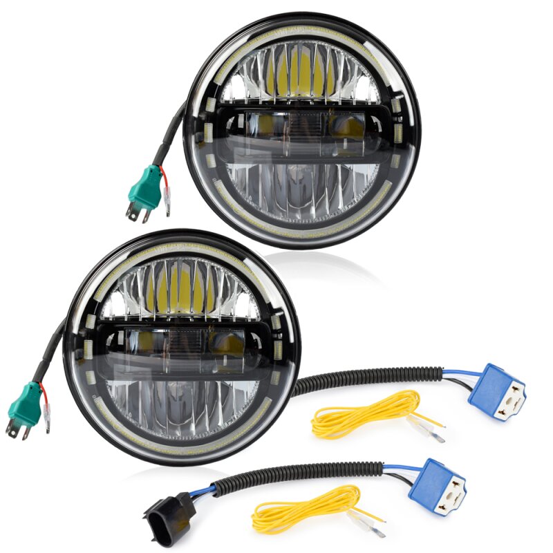 LED 7 Headlight Set with E certificate, for Land Rover Defender, Jee, €  249,00
