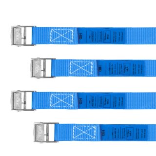 Tie Down Belts 40 cm long, Set of 4, blue