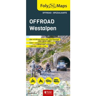 FolyMap Offroad Westalpen - Offroad-Spezialkarte