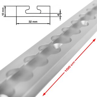 Airline Schiene, 100 cm, eckig