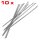 Zip Ties, stainless steel, set of 10, 8.0 x 350 mm