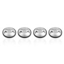 Anker Points for Airline Eyelets, silver, set of 4
