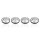 Anker Points for Airline Eyelets, silver, set of 4