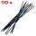 zip ties stainless steel, set of 10, black, 4,5 x 300mm